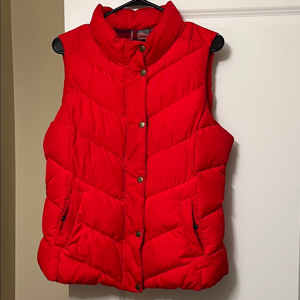 GAP Bright Red Quilted Vest